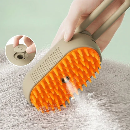 Cepillo 3 en 1 para Mascotas con Vapor y Masaje