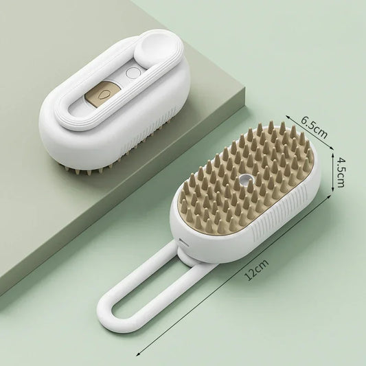 Cepillo 3 en 1 para Mascotas con Vapor y Masaje