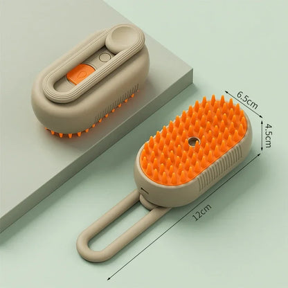 Cepillo 3 en 1 para Mascotas con Vapor y Masaje